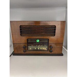 Sparton 6148 Viso-Glo AM/SW Tube Radio (1946) Expert Restored, Green Tuning Eye
